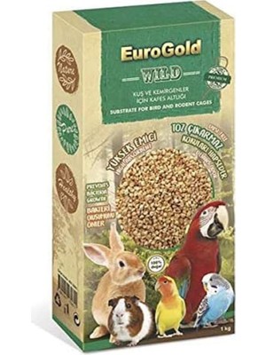 Eurogold 4513061 Kemirgen ve Kuşlar Için Mısır Koçanı Taban Altlığı, 1 kg