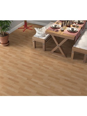 Uravas Store Stickerart Yer Kaplama Zemin Kaplama Folyosu 65X130 cm Floor Wood Parquet