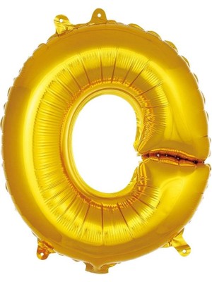Uravas Store O Harfi 16 Inç Gold Renk Folyo Balon 36 cm (Altın)