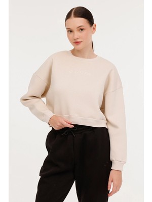 Lotto W-Leblanc C Neck Swt 4pr Bej Kadın Sweatshirt