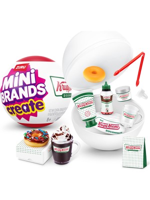 Uravas Store Mini Brands Create Krispy Kreme Create Series 1 Capsule By Zuru - Mini Koleksiyon Kör Ambalaj, Kendin Yap, Yenilik, Reçine Oyun, Mini Replika Yiyecek, Yenilebilir Değil, Koleksiyonerler, 8+