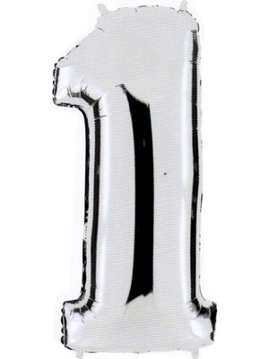 Uravas Store 5dm 75 cm 1 Rakam Folyo Balon Gümüş
