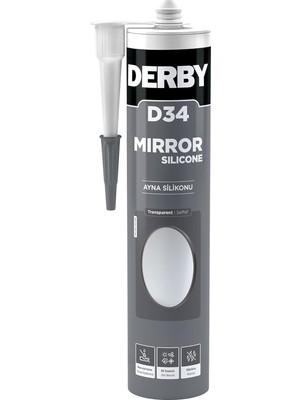 Uravas Store Derby D34 Ayna Silikonu Şeffaf - 320G