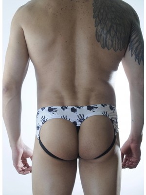 Hace Bazaar Erkek El Desenli Jockstrap Fantezi Iç Giyim