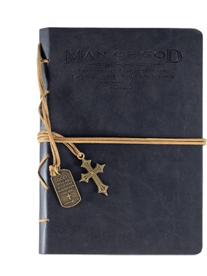 Uravas Store Divinity Boutique Günlük, Man Of God Siyah Haç Kolye Ucu (22880)