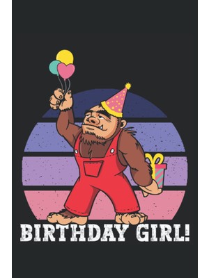 Uravas Store Bigfoot Party Supplies Birthday Girl Sasquatch: Paperback Note Book, 120 Pages, Regular Dots, 6x9