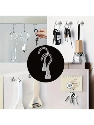 Hace Bazaar Güçlü Manyetik Mutfak,banyolar Için Çok Amaçlı 2&amp;apos;li Magnet Askı (4887)
