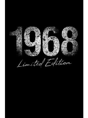 Uravas Store Limited Birthday Edition 1968 Born Year Vintage Retro Grunge Line Art: Notebook - Funny Heart Line Birthday Gift, Vintage Retro Gift Idea - A5 (6x9) - ... Note, Sketch, Planner, Birthday, Vintage