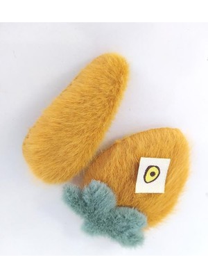 Uravas Store Meyveli Renkli Peluş Çıt Çıt Toka 11359