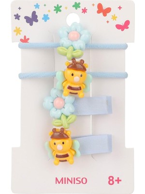 Uravas Store Miniso Sevimli Hayvan Figürlü 4'lü Saç Tokası Seti - Renkli ve Eğlenceli Saç Aksesuarları