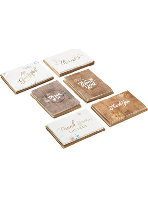 Uravas Store Hallmark Teşekkür Kartı Çeşitleri, Rustik Çiçekler (Zarflı 48 Teşekkür Kartı)