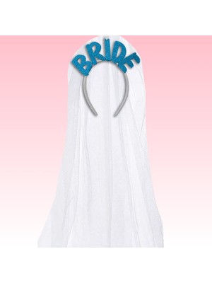 Uravas Store Süsle Bebek ve Parti Bride Tüllü Taç - Mavi