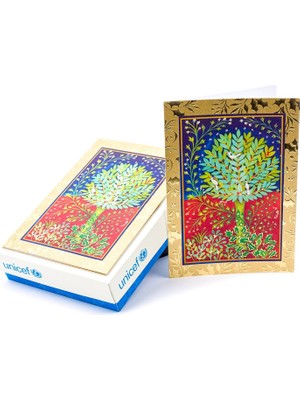Uravas Store Hallmark Unıcef Noel Kartları, Huzurlu Çobanpüskülü Ağacı (20 Kart ve 21 Zarf) (1XPX2032)