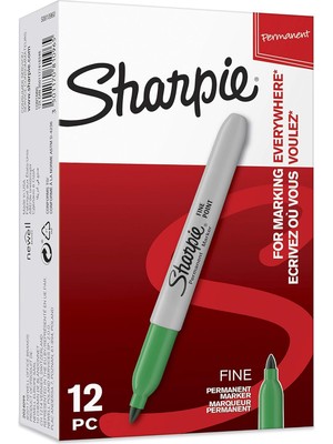 Uravas Store Sharpie Fine Permanent Markör, Yuvarlak Uç - Yeşil