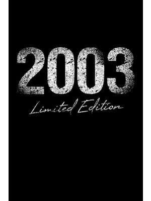 Uravas Store Limited Birthday Edition 2003 Born Year Vintage Retro Grunge Line Art: Notebook - Funny Heart Line Birthday Gift, Vintage Retro Gift Idea - A5 (6x9) - ... Note, Sketch, Planner, Birthday, Vintage