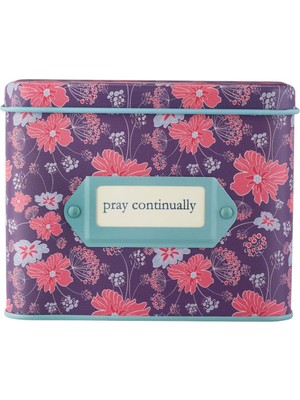 Uravas Store Christian Art Gifts Prayer Cards In Tin | Pray Continually – 50 Double Sided Cards| Bible Verse Encouraging Gift For Women