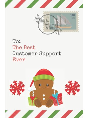 Uravas Store To: The Best Customer Support Ever: Christmas Card And Holiday Journal Gift All-In-One! / 6x9 Small Notebook For Writing / Christmas Envelope Theme / Customer Support Gift
