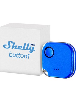 Uravas Store Shelly Blu Button1 | Bluetooth Kontrollü Eylem ve Sahne Etkinleştirme Düğmesi Mavi | Ev Otomasyonu | Ios Android Uygulaması | Uzun Pil Ömrü | LED Gösterge | Uzun Menzil