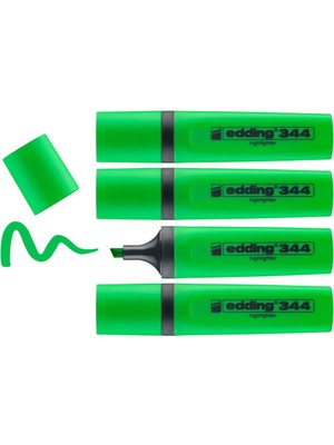 Uravas Store Edding 344 Fosforlu Kalem, Yeşil, 4'lü Set, 2-5 mm Kesik Uç