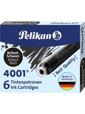 Uravas Store Pelikan Kartuş Serisi TP6X Dolmakalem Kartuşu, Siyah