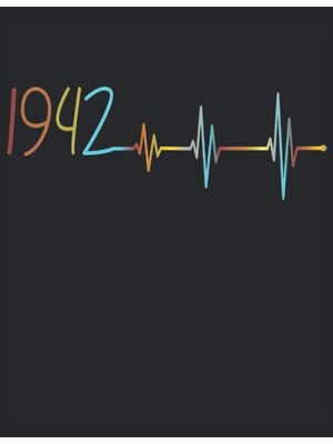 Uravas Store 101 Mandalas - Malbuch Ekg Herzschlag Jahrgang 1942 Baujahr Heartbeat: Lustiges Retro Geburtstag Design Frequenz - A4 (8,5X11) - 101 Seiten - ... - Entspannen - Anti Stress - Zum Ausmalen