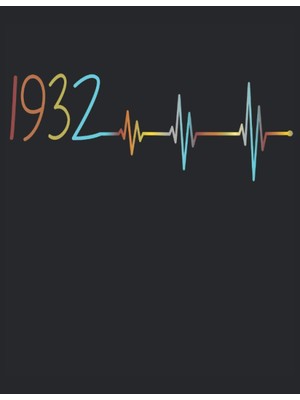 Uravas Store 101 Mandalas - Malbuch Ekg Herzschlag Jahrgang 1932 Baujahr Heartbeat: Lustiges Retro Geburtstag Design Frequenz - A4 (8,5X11) - 101 Seiten - ... - Entspannen - Anti Stress - Zum Ausmalen