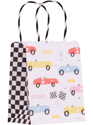 Uravas Store Meri Meri - Race Car Party Bags - Yarış Arabaları Parti Çantaları - 8'li