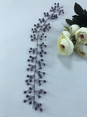 Uravas Store Mor Kristalli Saç ve Türban Aksesuarı
