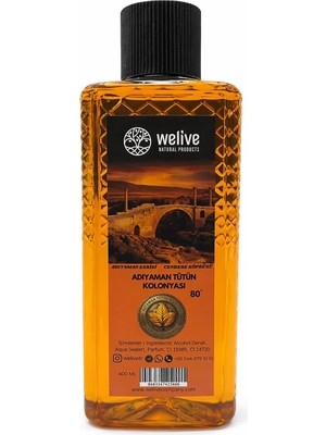 Uravas Store Welive Adıyaman Tütün KOLONYASI,400 Ml, 80 Derece, Nemrut