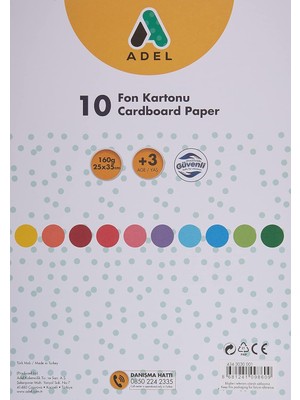 Uravas Store Adel Fon Kartonu, 25X35, Karışık, 10'lu
