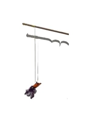 Uravas Store Kedi Oltası (Zilli-Püsküllü) Ahşap Saplı