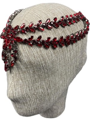 Uravas Store Hobigram Bordo Naomi Model Alınlık Gelin Saç Aksesuarı