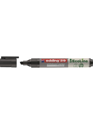 Uravas Store Edding 29 Ecoline Beyaz Yazı Tahtası Kalemi, Siyah, 1 Kalem, Kesik Uç, Yeniden Doldurulabilir