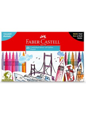 Uravas Store Faber-Castell Comfort Keçeli Kalem Maxi Set, 48LI