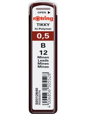 Uravas Store Rotring 10 Grossraumminen Versatil Kalem, Hi-Polimer, B Için 0,5 Mm, Şeffaf