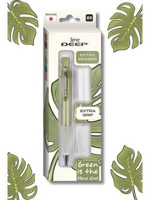 Uravas Store Serve Deep Klm & Grıp & Sılgı Yedeklı Set 05MM Yaprak Yesılı