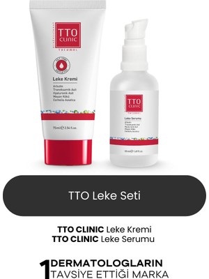 Uravas Store Tto Clinic Leke Kremi 75ML + Leke Serumu 50ML, Cilt Bakım Seti