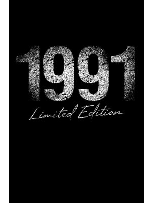 Uravas Store Limited Birthday Edition 1991 Born Year Vintage Retro Grunge Line Art: Notebook - Funny Heart Line Birthday Gift, Vintage Retro Gift Idea - A5 (6x9) - ... Note, Sketch, Planner, Birthday, Vintage