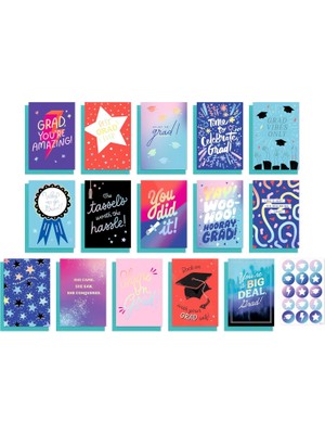 Uravas Store American Greetings Zarflı 15 Adet Mezuniyet Kartı Paketi
