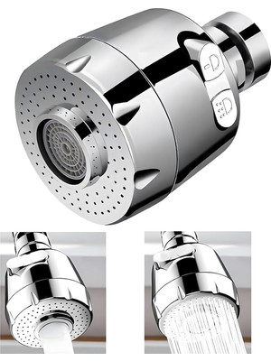 Uravas Store Xspring Mutfak Bataryası Başlığının Değiştirilmesi, 2 Fonksiyon Modu Krom Mutfak Bataryası Için Sprey Başlığını Çekin, Mutfak ve Banyo Lavabosu Için 360 ° Dönebilen Musluk Bataryası Ek Spreyi