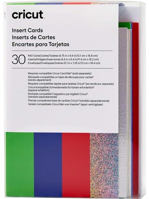 Uravas Store Cricut Insert Cards | Gökkuşağı Tartısı | 12,1 cm x 16,8 cm (Cricut - Boyut R40) | 30'lu Paket | Cricut Kart Matı ile Kullanım Için