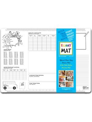 Uravas Store Akademi Çocuk Funny Mat Çalışma Masam My Desk Küçük Boy