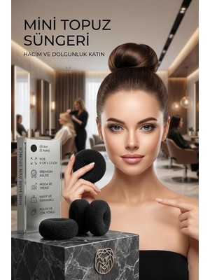 Uravas Store Transformacion 2'li Siyah Mini Topuz Süngeri 6cm Donut Saç Şekillendirici 721884