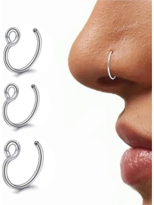 Uravas Store 3 Adet Paslanmaz Çelik Delikli Deliksiz Burun Piercing, Çelik