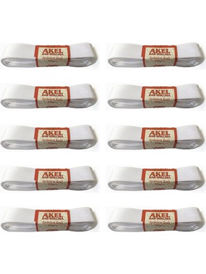 Akel Dar Dokuma Krem Saten Kurdele - 2 Cm. x 10 Metre - 10 Adet