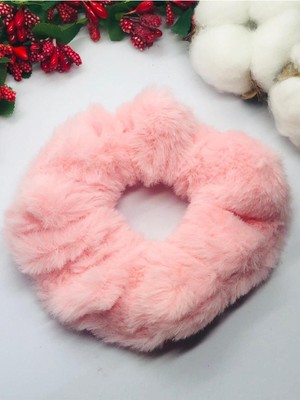 Uravas Store Pembe Peluş Lastik Toka Pembe Tek Ebat