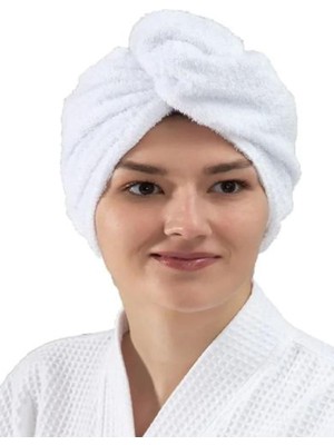 Uravas Store Goldrise, Havlu Saç Bonesi Pamuklu Düğmesizdir, Tek Ebat, Beyaz, 99128398321