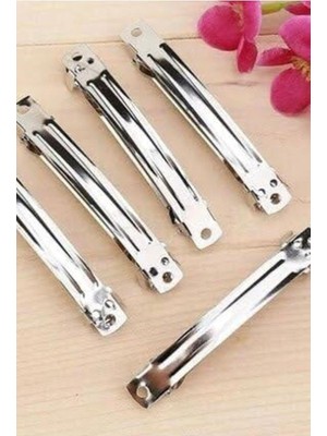 Uravas Store Metal Otomatik Toka- Boş Toka - Toka Malzemesi Paslanmaz - Dayanıklı - Nikel Kaplama 8cm (10 Adet) Metalik 10 Adet