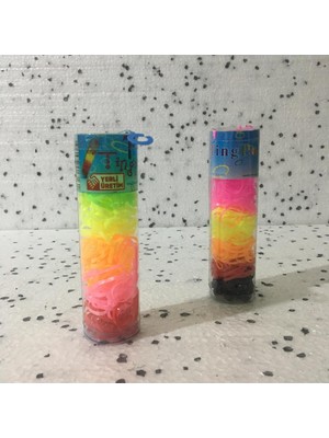 Uravas Store Hb Tasarım Lastik Toka Saç Örgü Lastiği (Siyah Şeffaf Renkli ve Puantiyeli 2 Büyük Kutu)