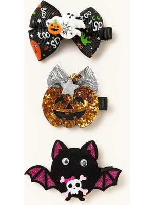 Uravas Store Katia & Bony Kız Çocuk 3'lü Halloween Toka Seti Tek Ebat